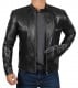 Slim-fit leather jacket