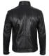 black slim fit leather biker jacket