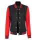 red and black letterman jacket for women
