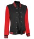 letterman jacket for women black and red