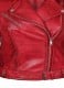 red asymmetrical leather jacket womens