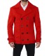 Red 34 length wool coat