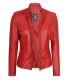 red cafe racer leather jacket