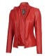 red leather jacket women