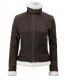 dark brown shearling leather jacket