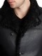 leather black shearling coat