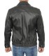 black casual leather jacket