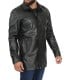 mens short length leather coat
