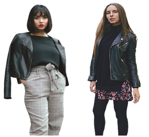 How to style women's leather jacket at work