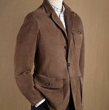 Brown Suede Blazer Jacket for men