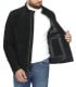 Suede leather jacket bomber style