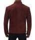 Brown suede leather jacket for men