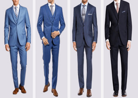 Smart blue suits for men to wear at office