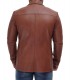 Dark Brown mens leather jacket