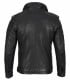 Tavares Black Leather Jacket Men