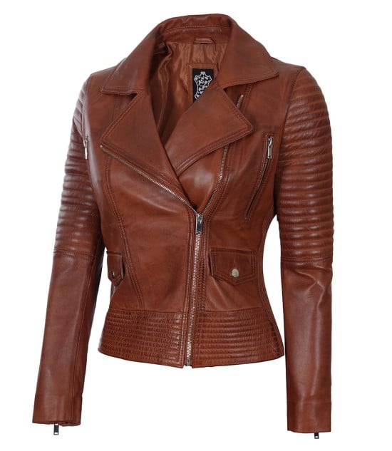 Leather Motorcycle Jacket Womens