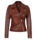 biker leather moto jacket for women