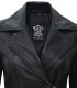 women black biker leather jacket