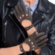 Brown leather gloves