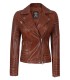 Women asymmetrical Biker Leather Jacket