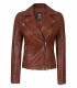 Women asymmetrical Biker Leather Jacket