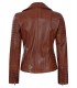 Women cognac Biker Leather Jacket
