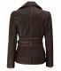 womens brown distressed leather jacket