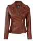 Kristan womens cognac leather jacket