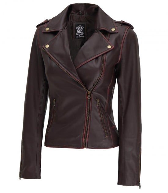 Distress Brown Leather Jacket