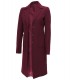 Maroon Long Coat Women