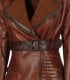 Brown shearling leather jacket womens