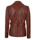 Womens Cognac Wax Leather Jacket
