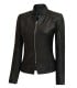 black leather jacket for womens