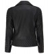 black quilted biker leather jacket