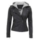 Leather Jacket With Hoodie Women