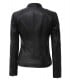 women black leather biker jacket