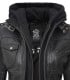 womens hooded leather jacket