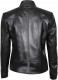 Women Black moto leather jacket