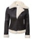 faux fur womens leather jacket