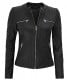 womens leather jacket with hood