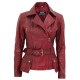 leather jacket maroon womens