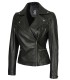 zipper leather jacket women
